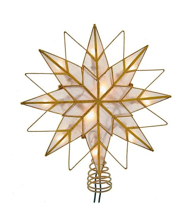 9.65" UL 10-Light Capiz Star Treetop