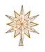 14" UL 10-Light Capiz Star With Gold Glitter Finish Tree Top