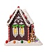 9.5" Battery Operated LED Gingerbread Cookie House