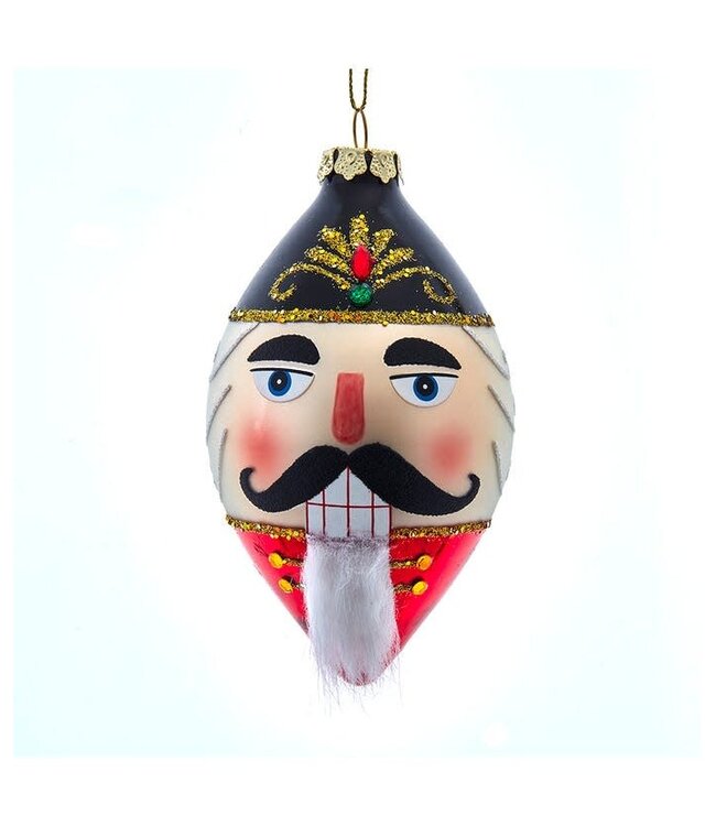White Beard Nutcracker Head Finial