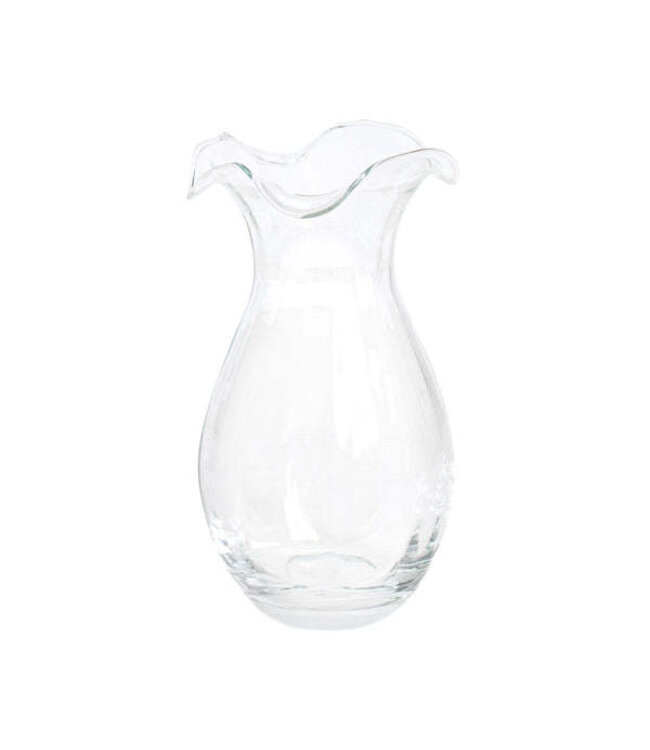 VIETRI Hibiscus Glass Vertical Fluted Small Vase