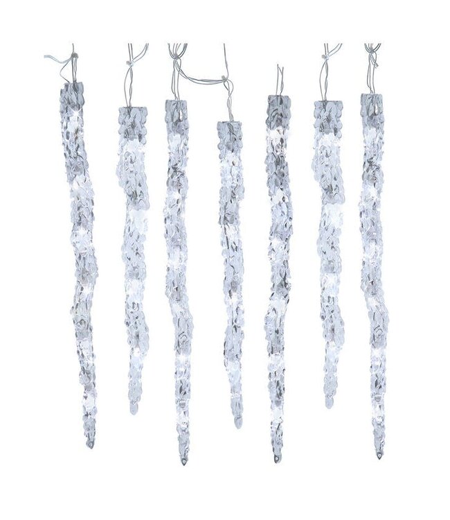 7' 60L Dual Color LED Icicle String Light