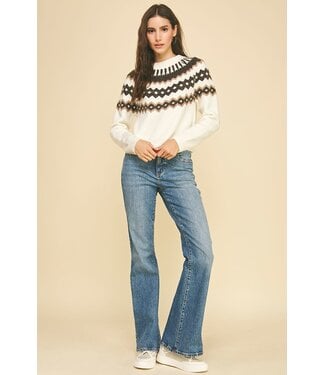 Olivia Vintage Geometric Pattern Sweater