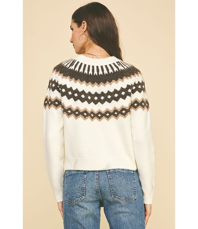 Olivia Vintage Geometric Pattern Sweater