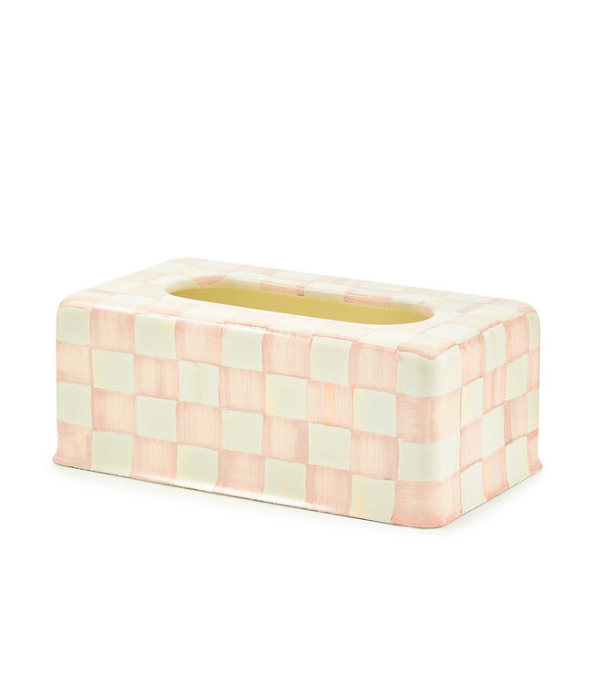 MACKENZIE CHILDS Rosy Check Standard Tissue Box Cover