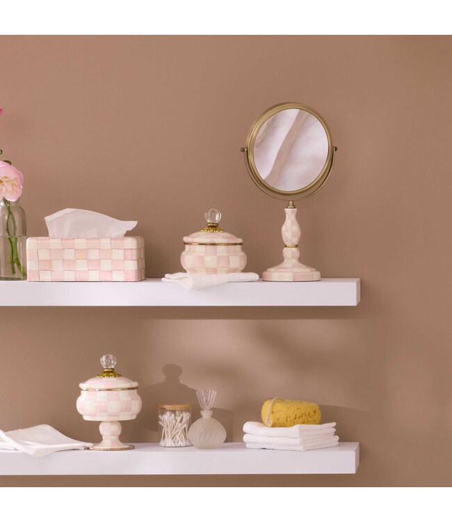 MACKENZIE CHILDS Rosy Check Standard Tissue Box Cover