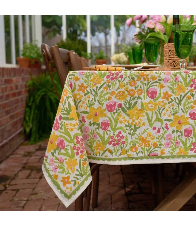 POMEGRANATE 70s Flower Tablecloth