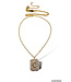 THEIA JEWELRY Initial Pave Tag Necklace Gold