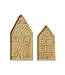 Debossed Cast Aluminum House Shaped Trays -  Gold Finish