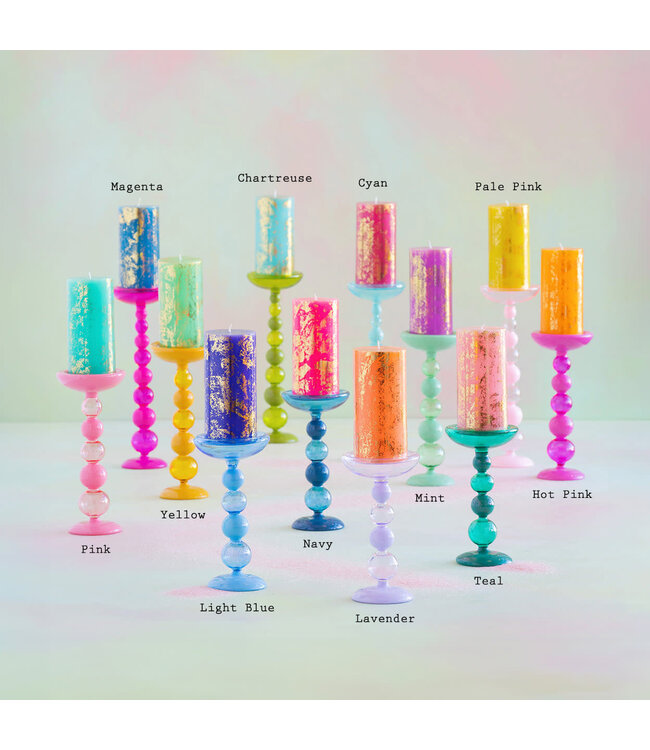 GLITTERVILLE Sugar Plum Finial Pillar Candle Holder