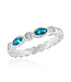 Blue Diamond Endless Oval Stack Ring