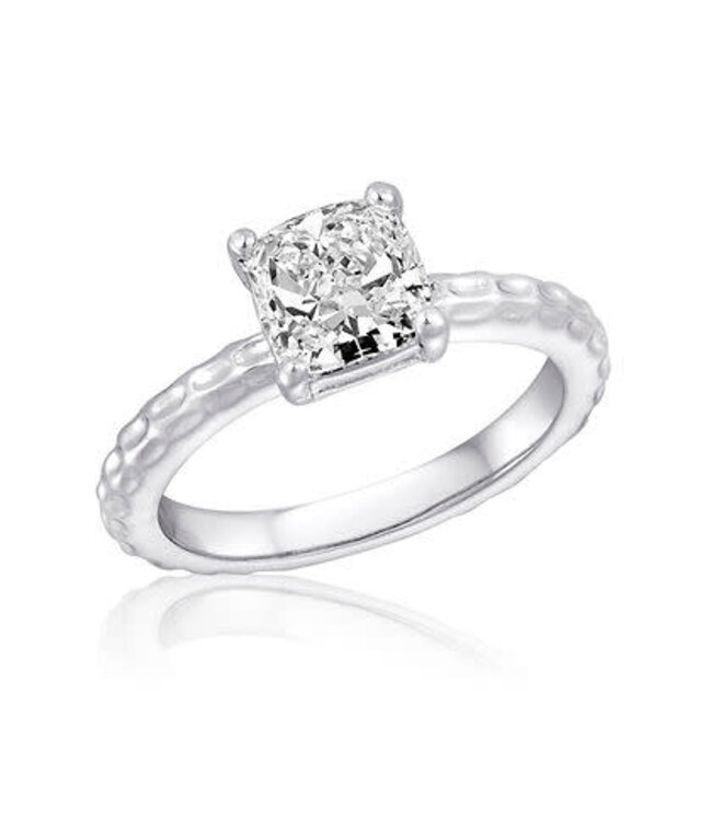 Large CZ Square Stack Ring