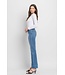 Kayla High Rise Trouser Hem Relaxed Flare Jeans