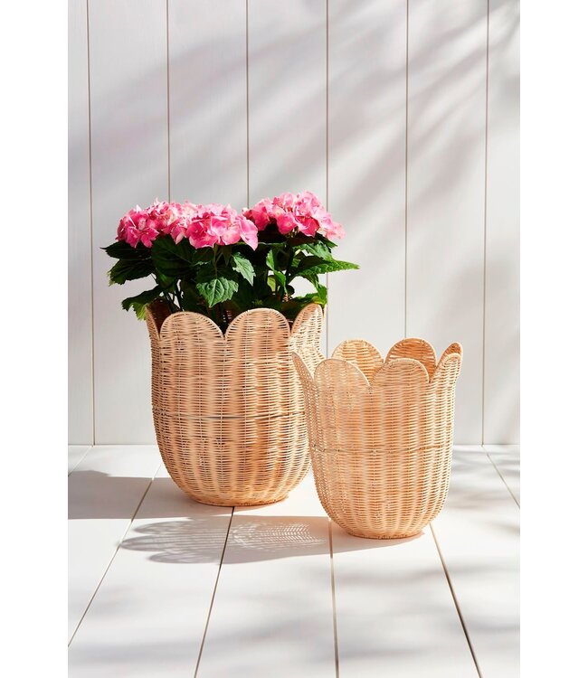 Scallop Wicker Basket