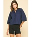 Olivia Self-tie V-neck Blouse Top