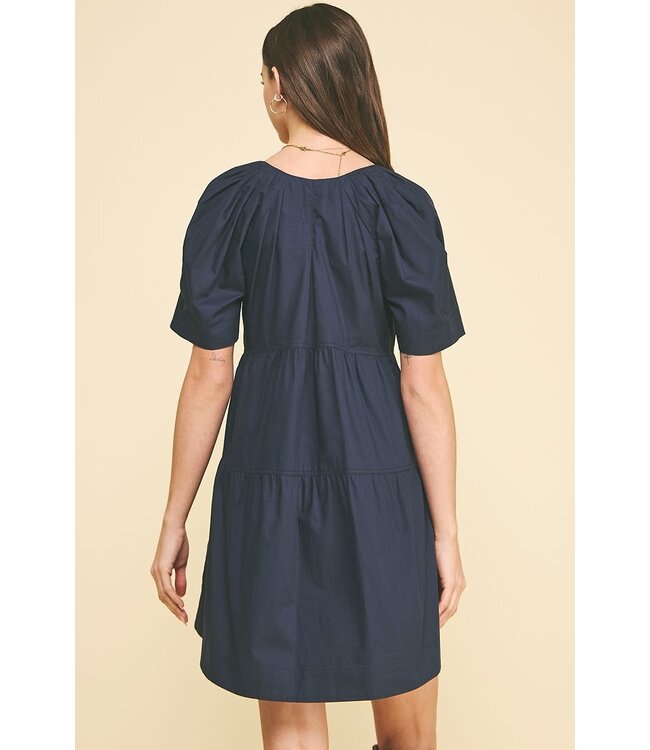 Venus V-Neck Tiered Mini Dress