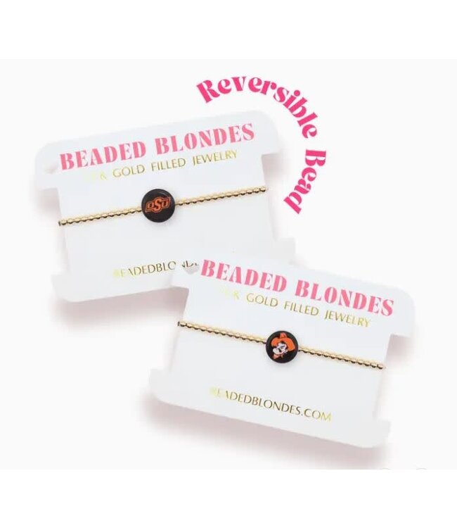 BEADED BLONDES OSU/Pokes Logo Bracelet