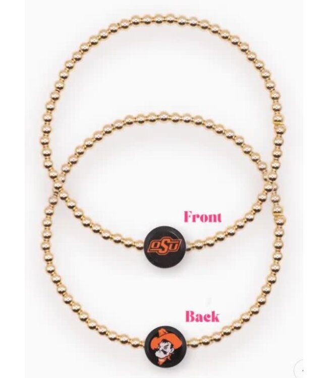 BEADED BLONDES OSU/Pokes Logo Bracelet