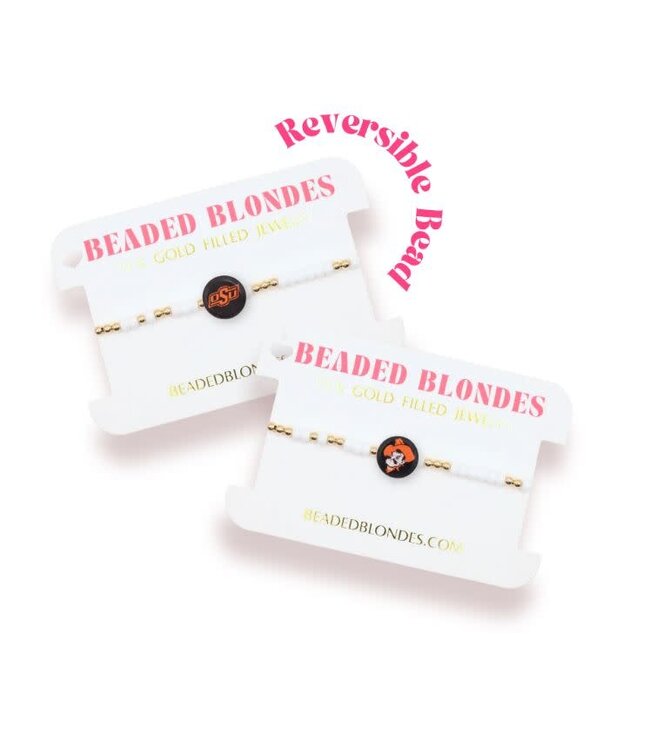 BEADED BLONDES OSU/Pokes Logo Bracelet