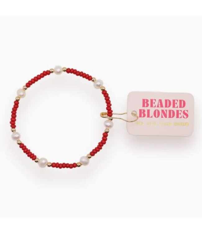 BEADED BLONDES Pearl Bracelet
