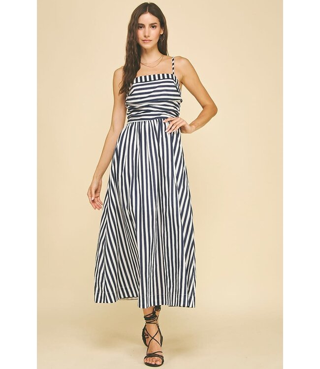 Kylee Striped Midi Dress