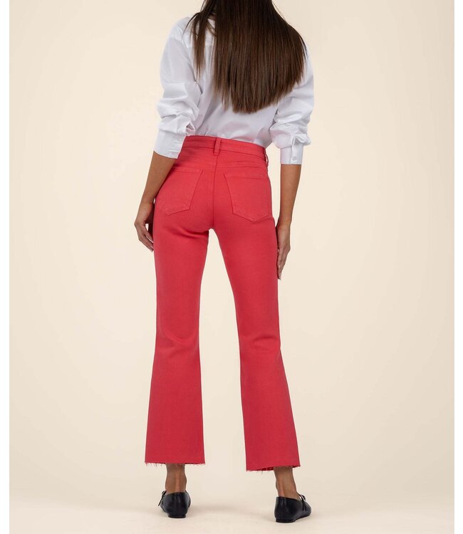 KUT FROM THE KLOTH Kelsey High Rise Fab Ab Ankle Flare with Raw Hem