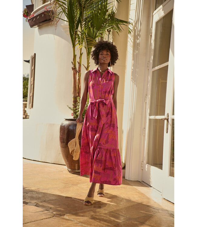 In the Jungle Cileah Collared Maxi Dress