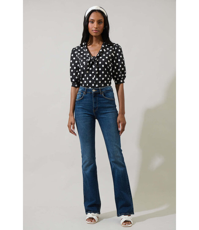Bremen Dot Conley Button Down Blouse