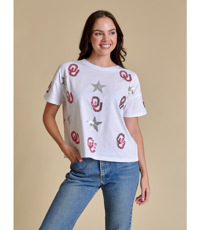 The All Over Sequin Boxy Tee