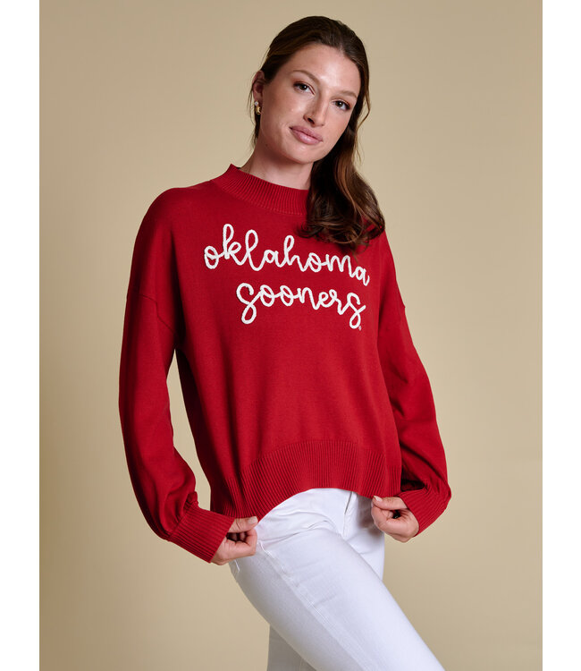 The Embroidered Mock Neck Sweater