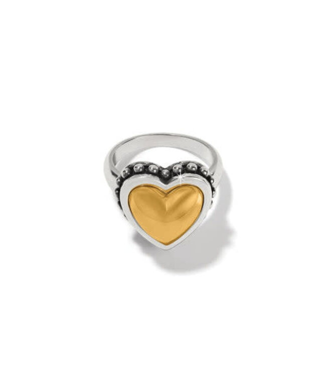 BRIGHTON Pretty Tough Bold Heart Two Tone Ring