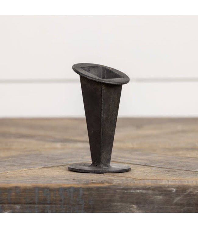 4” Black Tapered Vase