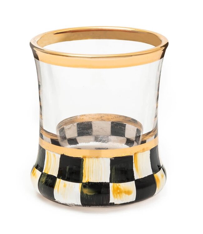 MACKENZIE CHILDS Check Shot Glass