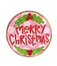 Door Hanger - Merry Christmas with Pink Polka Dot Background