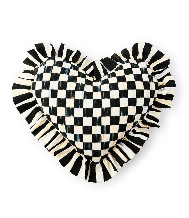 MACKENZIE CHILDS Heart Throw Pillow with Ruffle