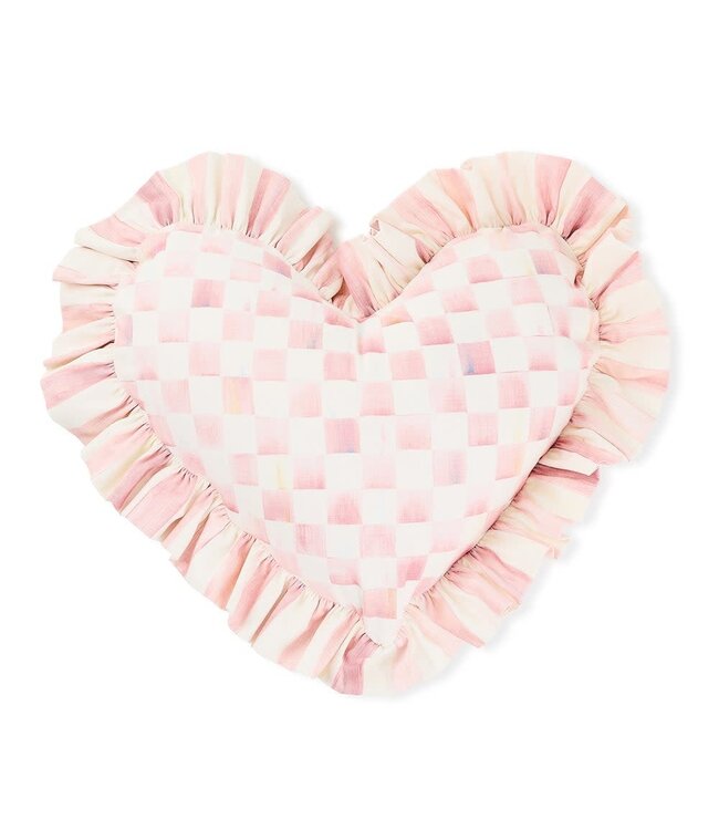 MACKENZIE CHILDS Heart Throw Pillow with Ruffle