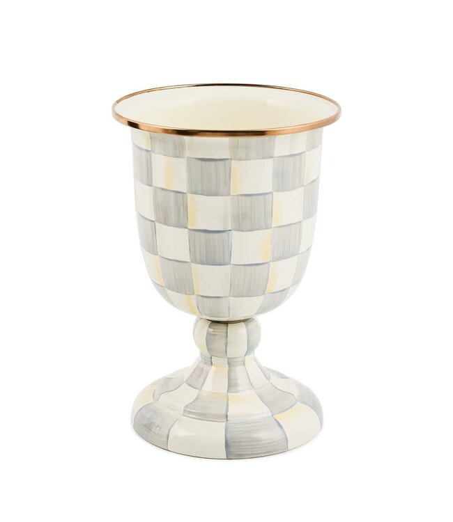 MACKENZIE CHILDS Check Pedestal Vase