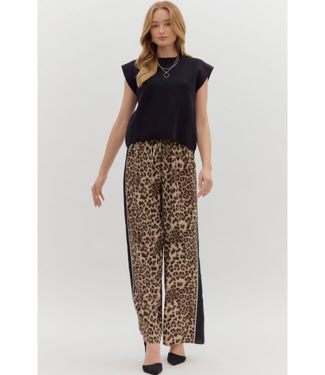 Olivia Solid Crewneck Sweater Knit Muscle Tee Top