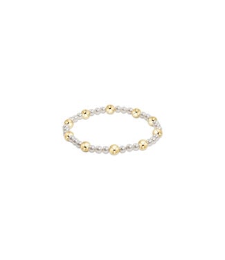 ENEWTON Pearl Sincerity Pattern 4mm Bead Bracelet - 6mm Gold