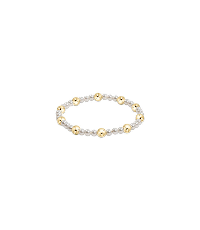 ENEWTON Pearl Sincerity Pattern 4mm Bead Bracelet - 6mm Gold