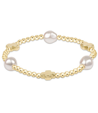 ENEWTON Signature Cross Admire Pearl Pattern 3mm Bead Bracelet
