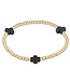 ENEWTON Signature Cross Gold Pattern 3mm Bead Bracelet