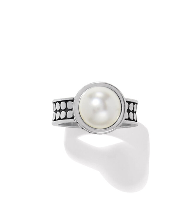BRIGHTON Pebble Dot Pearl Wide Band Ring