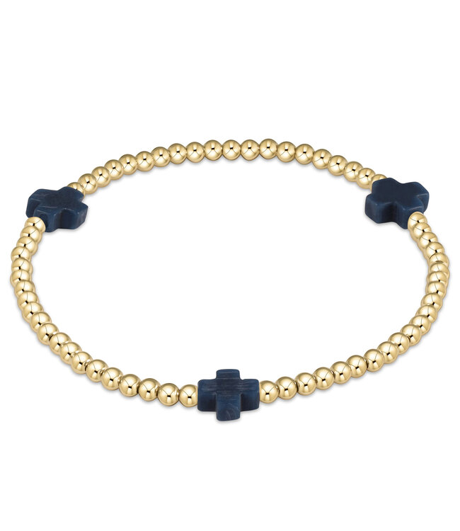 ENEWTON Enewton Extends - Signature Cross Gold Pattern 3MM Bead Bracelet