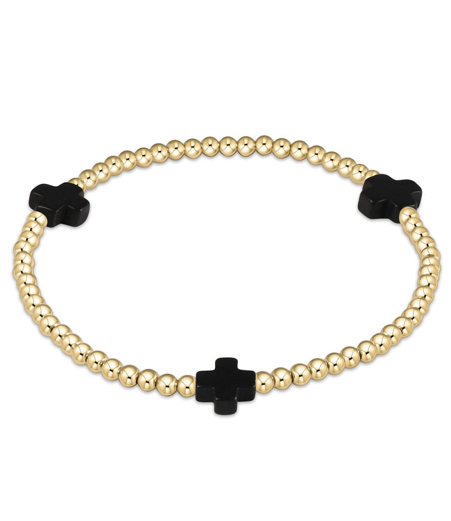 ENEWTON Enewton Extends - Signature Cross Gold Pattern 3MM Bead Bracelet