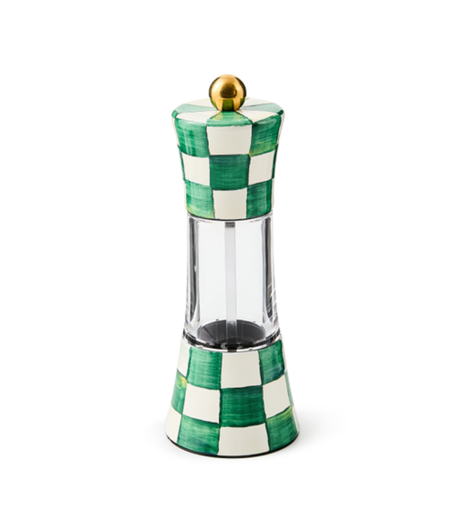 MACKENZIE CHILDS Emerald Check Grinder