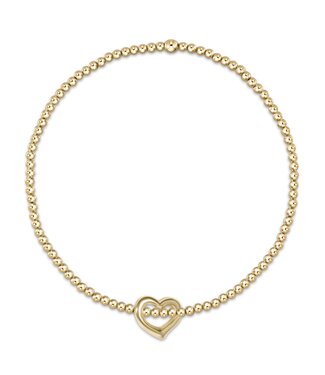 ENEWTON Classic Gold 2MM Bead Bracelet - Love Small Gold Charm