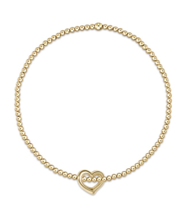 ENEWTON Classic Gold 2MM Bead Bracelet - Love Small Gold Charm