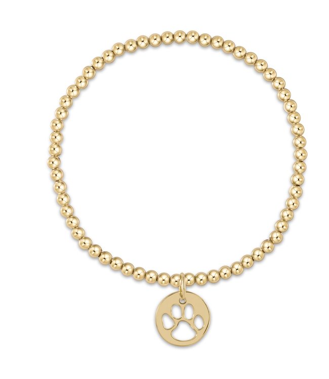 ENEWTON Classic Gold 3mm Bead Bracelet - Love Gold Disc