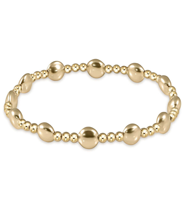 ENEWTON Honesty Gold Sincerity Pattern 6mm Bead Bracelet - Gold